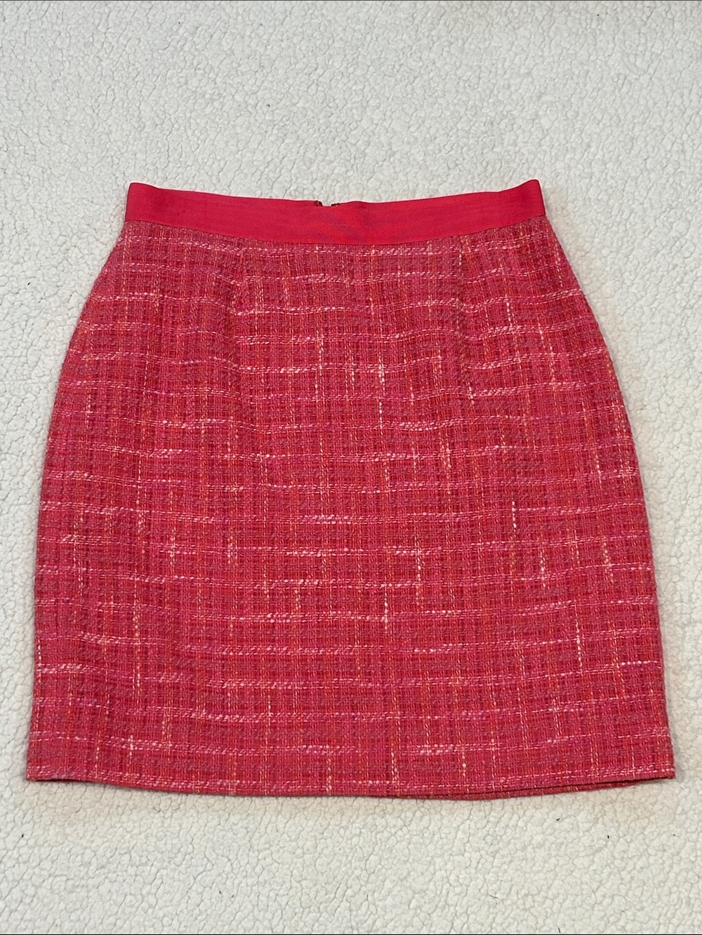 Kate Spade Skirt The Rules Pink Tweed Mini Skirt size 8 Boucle Preppy Chic
